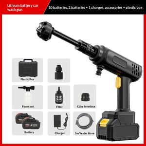 ปืนฉีดน้ำล้างรถแบบไร้สายเครื่องมือที่มีประสิทธิภาพสำหรับใช้ในบ้านทำความสะอาดรถได้อย่างง่ายดายปืนฉีดน้ำพลาสติก ABS สีเหลือง - Product Image 5