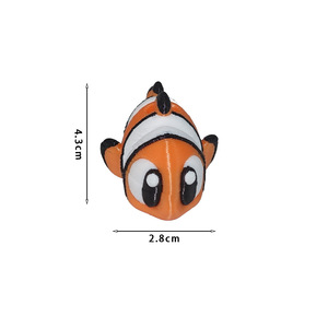 Modello di pesce pagliaccio stampato in 3D, altezza 4,3 cm, larghezza 2,8 cm, figurina decorativa per ornamento da scrivania per bambini - Product Image 1