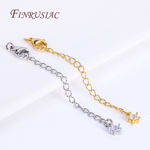 18K Real <strong>Gold</strong> Plated Brass Full-Length 70mm Extension Tail <strong>Chain</strong> with Lobster Clasps Premium <strong>Chain</strong> <strong>Extender</strong> - Product Image 4