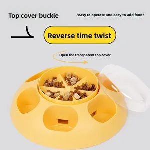 Juguetes de rompecabezas para perros, comedero interactivo tipo push para gatos pequeños y medianos, dispensador de comida lenta, tazón de almacenamiento - Product Image 6