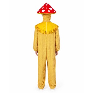Costume de combinaison <span class=keywords><strong>champignon</strong></span> pour adulte avec chapeau de <span class=keywords><strong>champignon</strong></span> à pois rouges et blancs, vêtement amusant pour Halloween PLAN-008 - Product Image 3