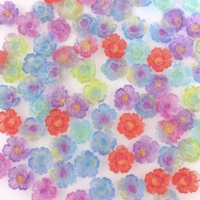 Cabujones de Resina con Diseño Floral Impreso, Coloridos, para Manualidades, Scrapbooking y Decoración