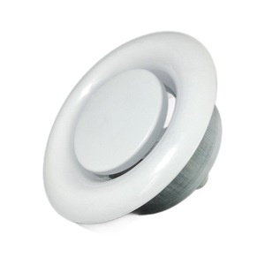 White Galvanized Iron Round Air Vent Cover Adjustable Disc For Exhaust Ventilation Outlet Inlet - Product Image 2