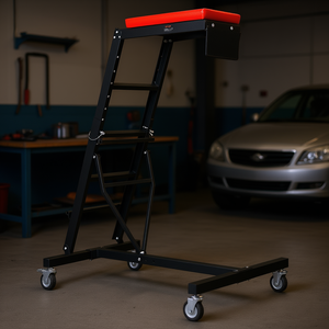 Chariot pliable à 4 roulettes pivotantes, hauteur réglable de 45,7 à 66,3 pouces, capacité de 400 lb, pour la réparation et l'entretien automobile - Product Image 2