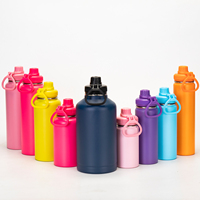 Bouteille d'eau isolée de 40oz à large ouverture avec logo Gym sous vide en verre en acier inoxydable pour le sport personnalisé