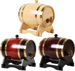 Fût <span class=keywords><strong>en</strong></span> chêne de 1,5 litre avec support, fût à whisky <span class=keywords><strong>en</strong></span> <span class=keywords><strong>bois</strong></span> d'<span class=keywords><strong>occasion</strong></span>, distributeur de bière et de whisky vintage, fûts à vin pour présentation sur table à la maison - Product Image 4