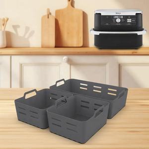 Sartén para hornear de silicona Chengkehome 10qt para freidora de aire, accesorio de sartén <span class=keywords><strong>doble</strong></span> para Ninja AF500EU y <span class=keywords><strong>Cosori</strong></span>, herramientas para pasteles - Product Image 2