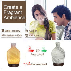 <span class=keywords><strong>Diffuseur</strong></span> d'huiles essentielles électrique ultrasonique en verre 3D avec télécommande, 7 couleurs LED, aromathérapie, humidificateur, usage domestique, 120 ml - Product Image 5