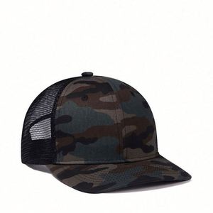 Gorras Personalizadas al por Mayor, Gorra Richardson 112 Negra con Parches de Camuflaje, Gorra Snapback con Visera Curva, Gorras Trucker Personalizadas - Product Image 2