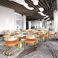 Ensemble de meubles pour restaurant à la mode personnalisé, restauration rapide, café avec banquette canapé, table et chaise