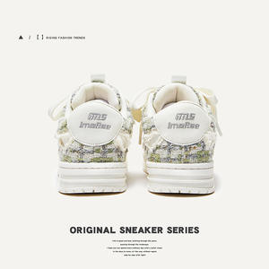 Unisex Low Top Custom Designed <b>Skateboard</b> <b>Shoes</b> Breathable Mesh Upper Height Increasing Pink White Chunky Sneakers Casual Toe - Product Image 5