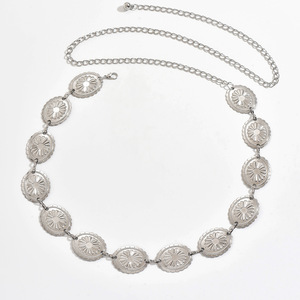 Vente en gros usine Nouvelle chaîne de corps pour femme en argent, ovale, géométrique, style palais, fine et sexy, à porter à la taille, accessoire polyvalent pour robe - Product Image 5