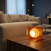 Lampe de nuit DIY simple en acrylique superposé, lampe d'ambiance rétro, idéale pour les chambres, les salons, les couloirs, un cadeau pour les designers