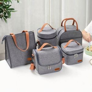 Bolsa Térmica Reutilizable Impermeable para Picnic, Ecológica, con Diseño de Letras Impresas, Bolsa para Almuerzo, Muestra Gratis Después de Consultar - Product Image 1