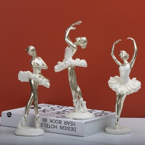 Sculpture en résine de danseuse dorée, <span class=keywords><strong>d</strong></span>écoration <span class=keywords><strong>d</strong></span>'intérieur moderne nordique pour salon, accessoires de <span class=keywords><strong>d</strong></span>écoration, objets de luxe pour la <span class=keywords><strong>d</strong></span>écoration de la maison - Product Image 1
