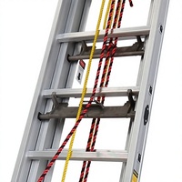Échelle télescopique moderne et fiable de 16 m, 3 sections, à commande par câble, conforme EN 131, pour extérieur, lutte contre l'incendie, entrepôt, usage extérieur, 150 kg