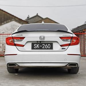 Welta New <b>Black</b> ABS+PP Material Rear <b>Trunk</b> Roof Spoiler Car Rear Wing Bumper for 10th Accord SK-260 2018-2021 Bolt-On Facelift - Product Image 4