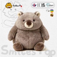 Boneka Wombat Kustom Bahan Aman Tidak Beracun Mainan Hewan Isi Dakron Bersertifikat CE UKCA Mainan Lembut untuk Anak-anak sebagai Suvenir