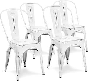 ¿Viejo cuero Industrial de comedor de Metal lado sillas <span class=keywords><strong>tolix</strong></span>. Sillas, sillas de metal - Product Image 1