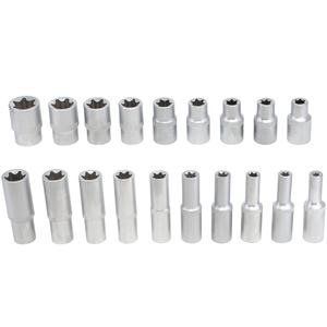 Jeu de douilles longues et profondes E Torx Star de 19 pièces, entraînement de 1/2 pouce pour voiture, douilles hexagonales courtes et longues - Product Image 2