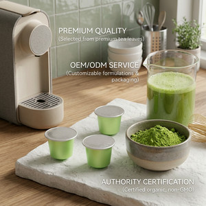 Vanilla Flavor Matcha Capsules Convenient Quick Drink For Breakfast Organic Green Tea Pods Private <b>Label</b> OEM ODM Wholesale - Product Image 1