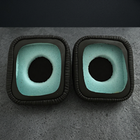 Coussinets d'oreille de remplacement en cuir protéiné noir pour écouteurs sans fil Logitech UE5000 UE 5000