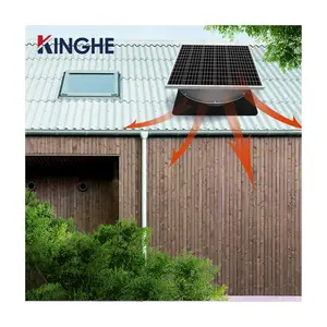 Industrial Heat Extractor with Solar Panel Warehouse Negative Pressure Air Ventilation Blower Box Fan 48'' DC Wall Exhaust Fan