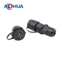 Fil de signal d'alimentation d'éclairage 5Pin assemblage mâle femelle connecteur de câble IP68 fil de borne à souder vers panneau 110V 5A prise étanche
