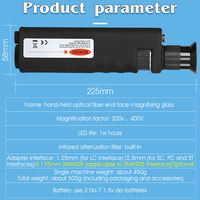 Microscope d'inspection portable 200x 400x FiberProbe pour fibres optiques, connecteurs LC/SC/FC, FTTH