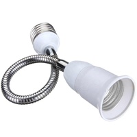 Adaptateur de douille E27 vers E27 - Bras métallique flexible avec prise EU/US, accessoires d'éclairage domestique