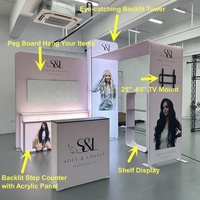 Stand de salon professionnel rétroéclairé en aluminium sur mesure 10x10 pieds avec panneau perforé