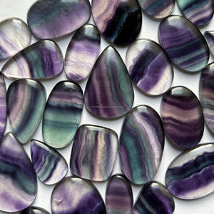 Lot de cabochons en fluorite naturelle, pierres précieuses lisses pour la guérison des chakras, 10-40mm, Rajasthan Inde, prix de gros - Product Image 4