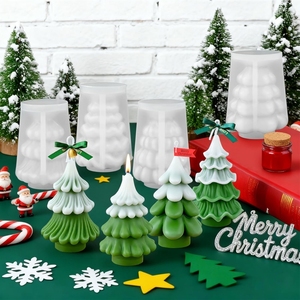 3D Christmas Tree Silicone <b>Molds</b> for DIY <b>Candles</b> Wax Soap Plaster Epoxy Resin Casting Craft Home Decoration Handmade Gift - Product Image 4