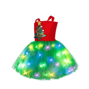 Luces Led Disfraces <span class=keywords><strong>de</strong></span> Navidad para niñas Twinkle Xmas Tree <span class=keywords><strong>Tutu</strong></span> Dress Niños Holiday Carnival Outfit Niños Ropa <span class=keywords><strong>de</strong></span> Año Nuevo Regalo - Product Image 2