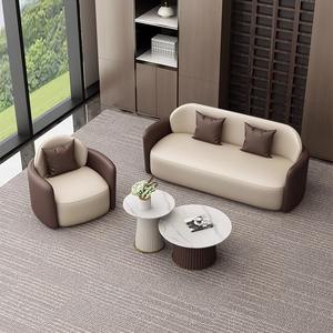 Conjunto de Sofás para Hotel en Forma de U, Cuero Esmerilado, Duradero y Versátil para Áreas de Recepción y Reuniones - Product Image 4