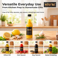 Bouteille en verre pour sauce tomate et sauce épicée, 100ml, 150ml, 300ml, avec couvercle à vis, impression sérigraphique, idéale pour la cuisine - Vente chaude