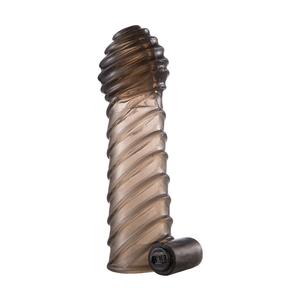 Manchon de pénis en cristal, préservatif sexy, extenseur, préservatif en TPE souple pour homme avec vibrateur puissant, agrandissez votre pénis - Product Image 3