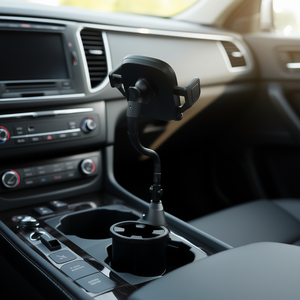 Soporte para teléfono para coche, 2 en 1, soporte ajustable con cuello de cisne, rotación de 360 ​​grados para uso en el tablero, Material plástico - Product Image 2