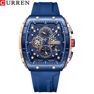 CURREN <span class=keywords><strong>orologi</strong></span> al quarzo sportivi di moda 8442 con grande quadrante unico rettangolare con Design cavo <span class=keywords><strong>orologi</strong></span> da polso al quarzo per gli uomini - Product Image 2
