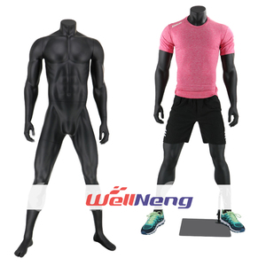 Commercio all'ingrosso nero opaco in fibra di vetro uomini sportivi grandi muscoli senza testa modello maschile Sport Fitness vestiti espositore manichino - Product Image 3