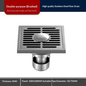 فلتر مضاد للروائح من الفولاذ المقاوم للصدأ 304 من أويوانفا، مصفاة أرضية ثنائية الاستخدام لغسالة الملابس والحمام والمرحاض - Product Image 6