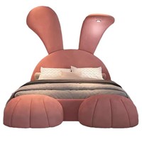 Nouvel ensemble de chambre à coucher moderne pour filles 2026 – Lits pour enfants en bois massif de haute qualité avec design mignon en forme d'animal – Lits doux pour filles