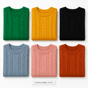 <span class=keywords><strong>Pull</strong></span>-over en viscose à <span class=keywords><strong>col</strong></span> rond et manches longues, couleur unie, tricot torsadé, personnalisable pour <span class=keywords><strong>femme</strong></span>, vente en gros - Product Image 5