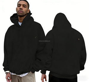 Wholesales Custom High Quality Screen Printing 350gsm long sleeve thick Men's Wool Blend Hoodies - Product Image 2