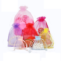 Kantong Organza Mini 7*9cm Grosir untuk Bisnis Kecil, Kantong Jala Perhiasan, Hadiah Pesta, Hadiah Ulang Tahun, Kantong Hadiah Promosi