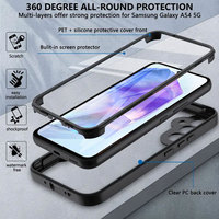 Casing Pelindung Layar 360 Full Cover untuk Samsung A55 5G A35 A15 A54 A14 A34 A53 A73 A33 A13 A52S A32 A12 Anti Benturan