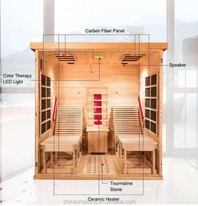 Poltrona da Interno a Infrarossi Lontani in Cedro Rosso Canadese ed Abete per Spa Domestica Certificata ETL - Product Image 2