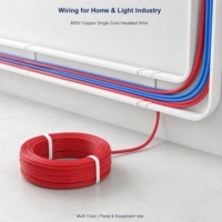 Fil de câblage flexible en caoutchouc toronné 12-28 AWG, 600V, 9 couleurs disponibles, en cuivre étamé, pour moteur et applications automobiles