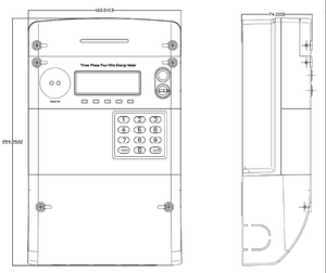 Compteur d'énergie intelligent numérique triphasé DLMS ZHONGYI DTZDZY01 avec clavier STS, prépayé, pour la mesure des kWh, classe 1.0 - Product Image 3