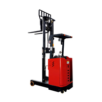 Chariot élévateur électrique tout-terrain de 2 tonnes avec batterie au plomb, hauteur de levage de 6 m, de haute qualité, grand modèle, type assis, avec plateforme pour conducteur debout